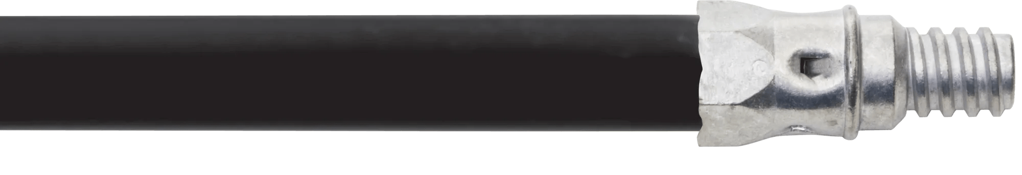 5' x 15/16" Black Plastic Coat Aluminum Broom Handle - 2 Pack