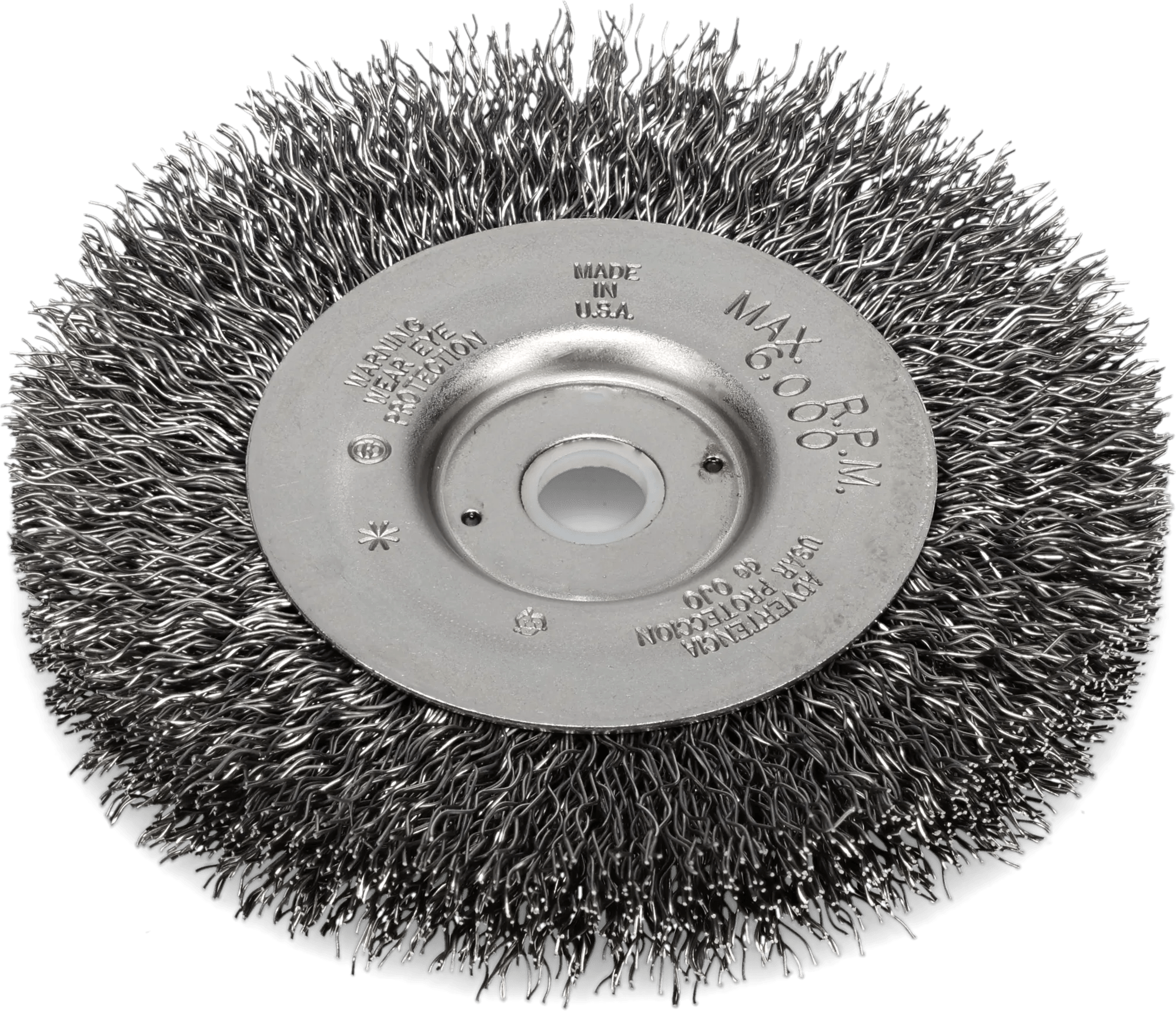 4" x 1/2" Narrow Face Steel Wire Brush Wheel