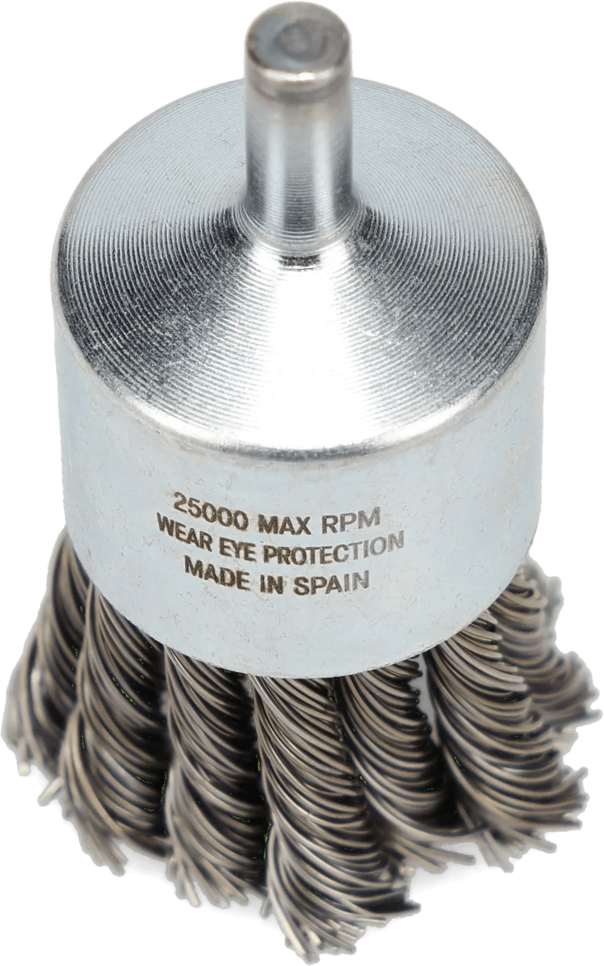 1-1/8" x 1/4" x .014" Twisted Knot Carbon Steel End Brush