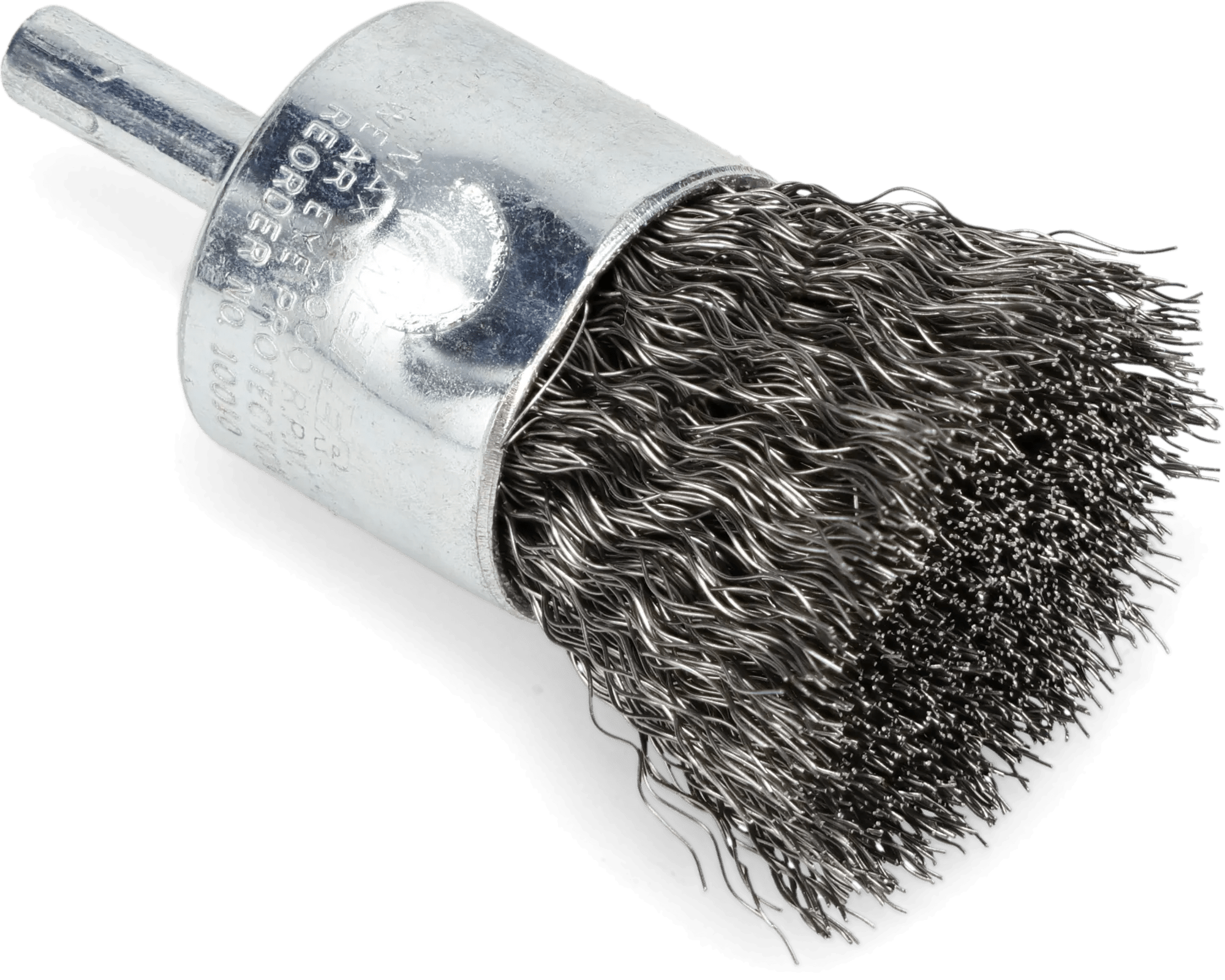 1" x 7/8" x .010" Solid End Crimped Steel Wire End Brush