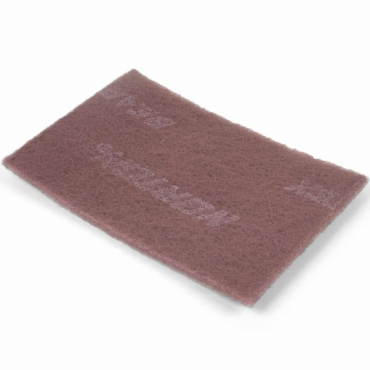 6" x 9" General Purpose Maroon Bear-Tex Surface Aluminum Oxide Conditioning Hand Pad - 20 Pack