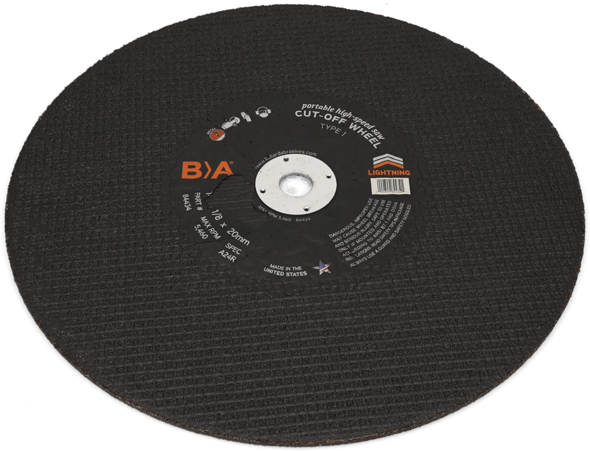 14" x 3/32" x 1" Type 1 Cut-Off Wheel