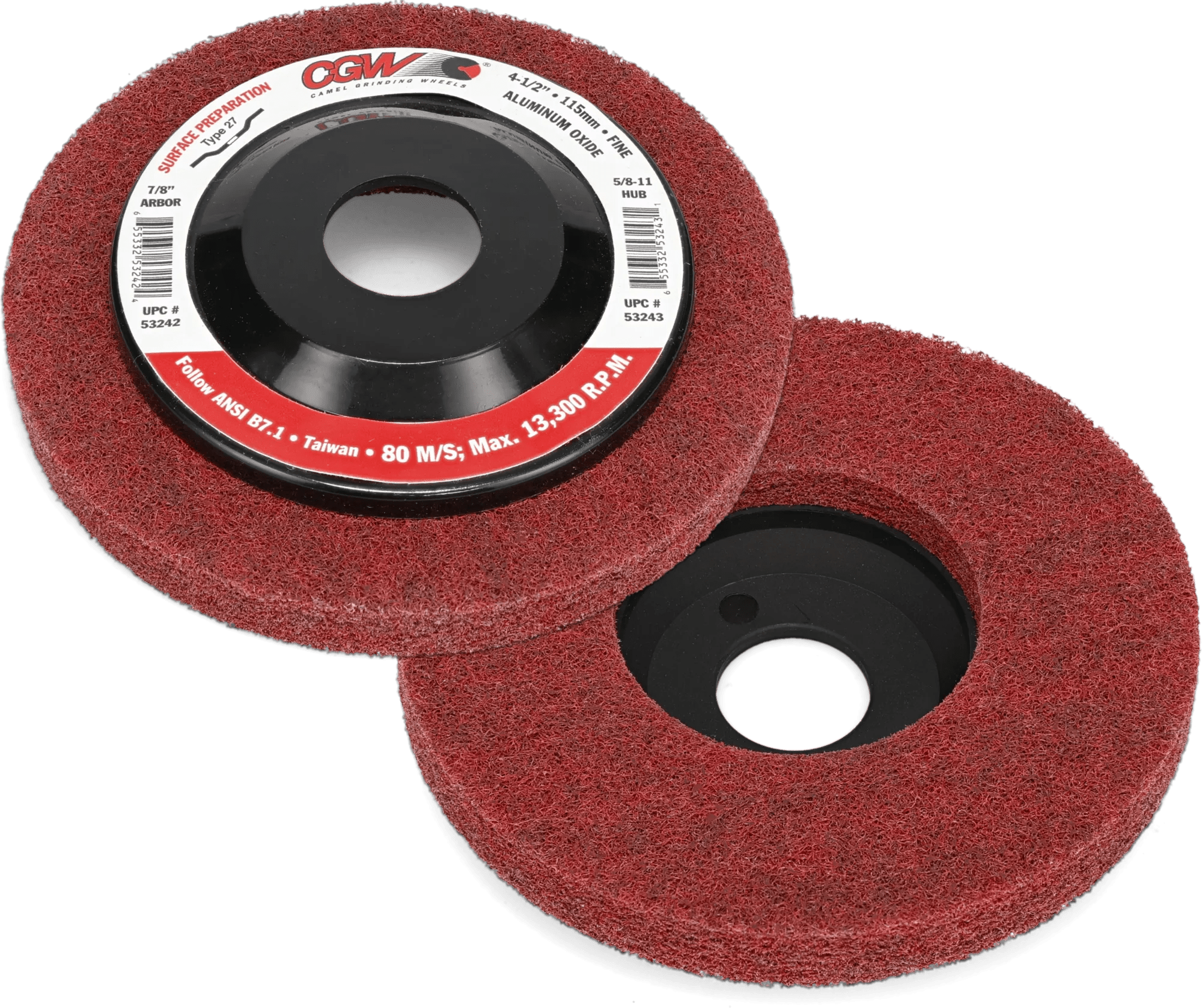 4" x 5/8" General Purpose Aluminum Oxide Surface Preparation Disc