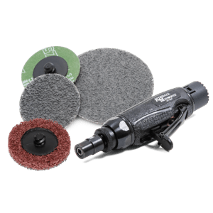 Single Wrench Die Grinder with Flamethrower Delta™ & Kim-Brite™ Abrasive Discs Bundle