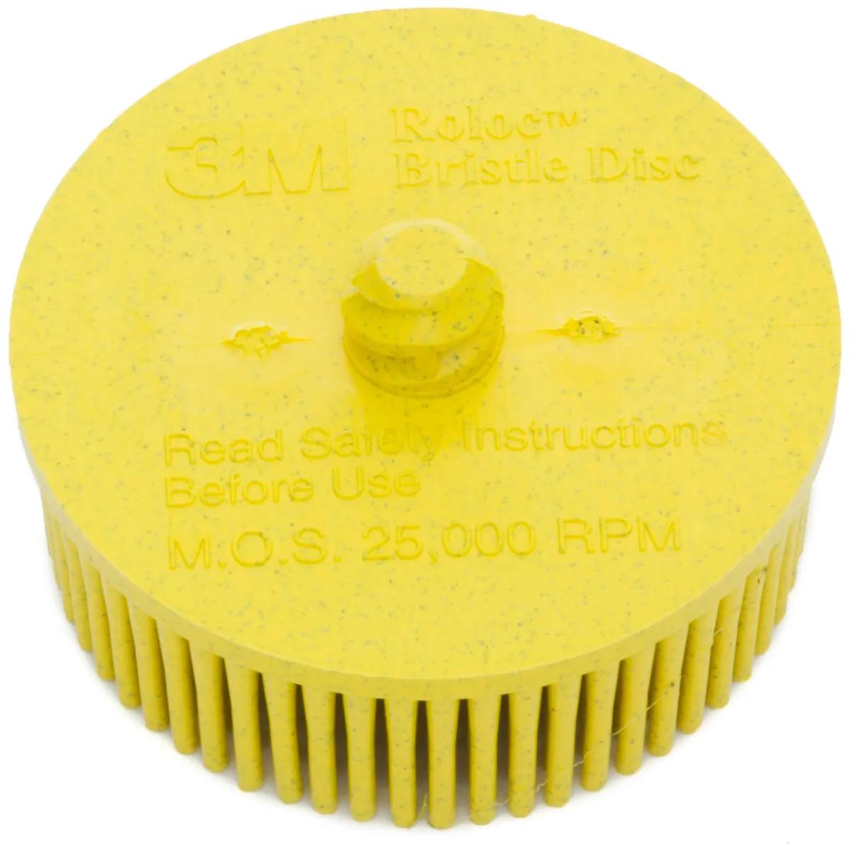 2" Medium 3M Scotch-Brite Yellow Abrasive Bristle Disc
