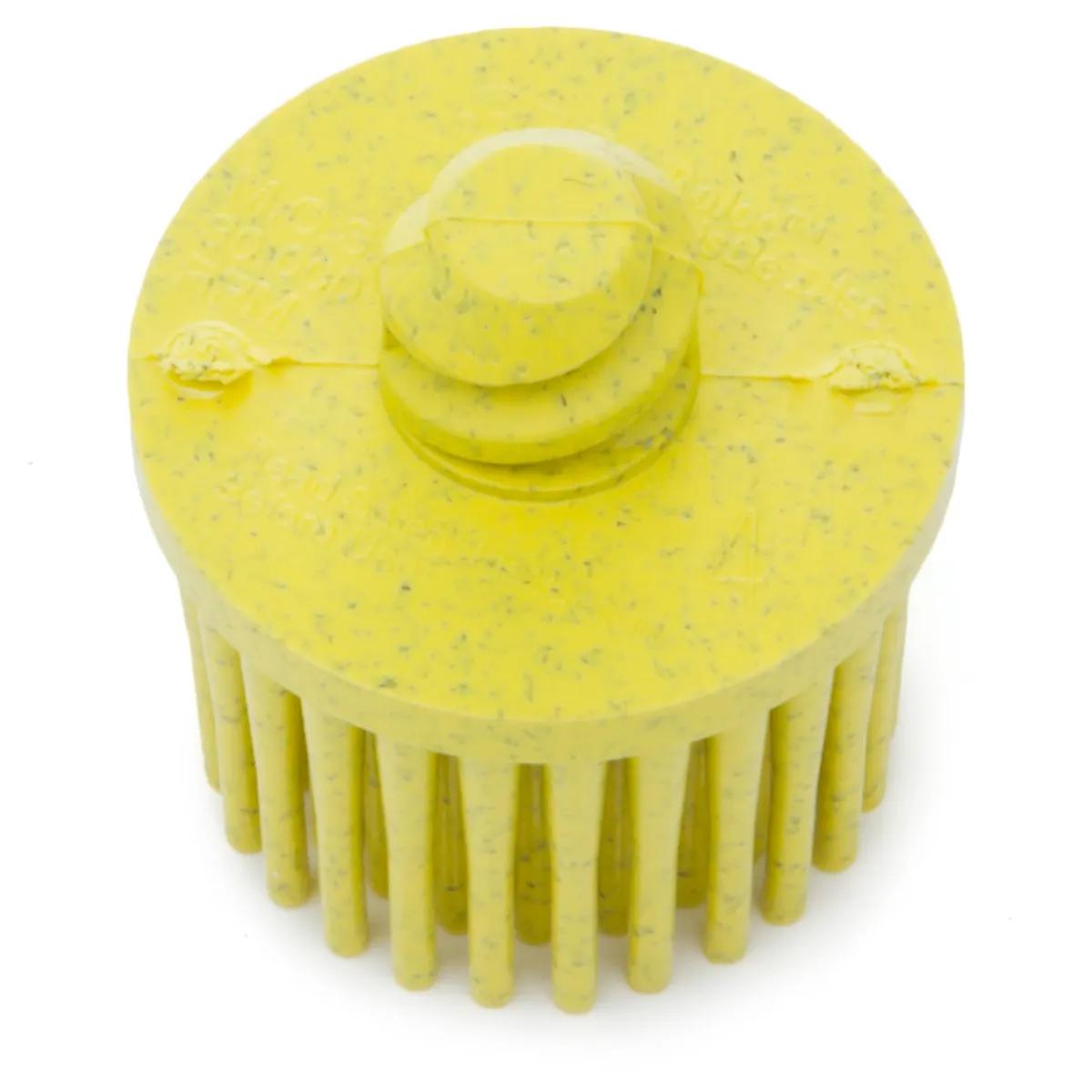 1" Medium 3M Scotch-Brite Yellow Abrasive Bristle Disc