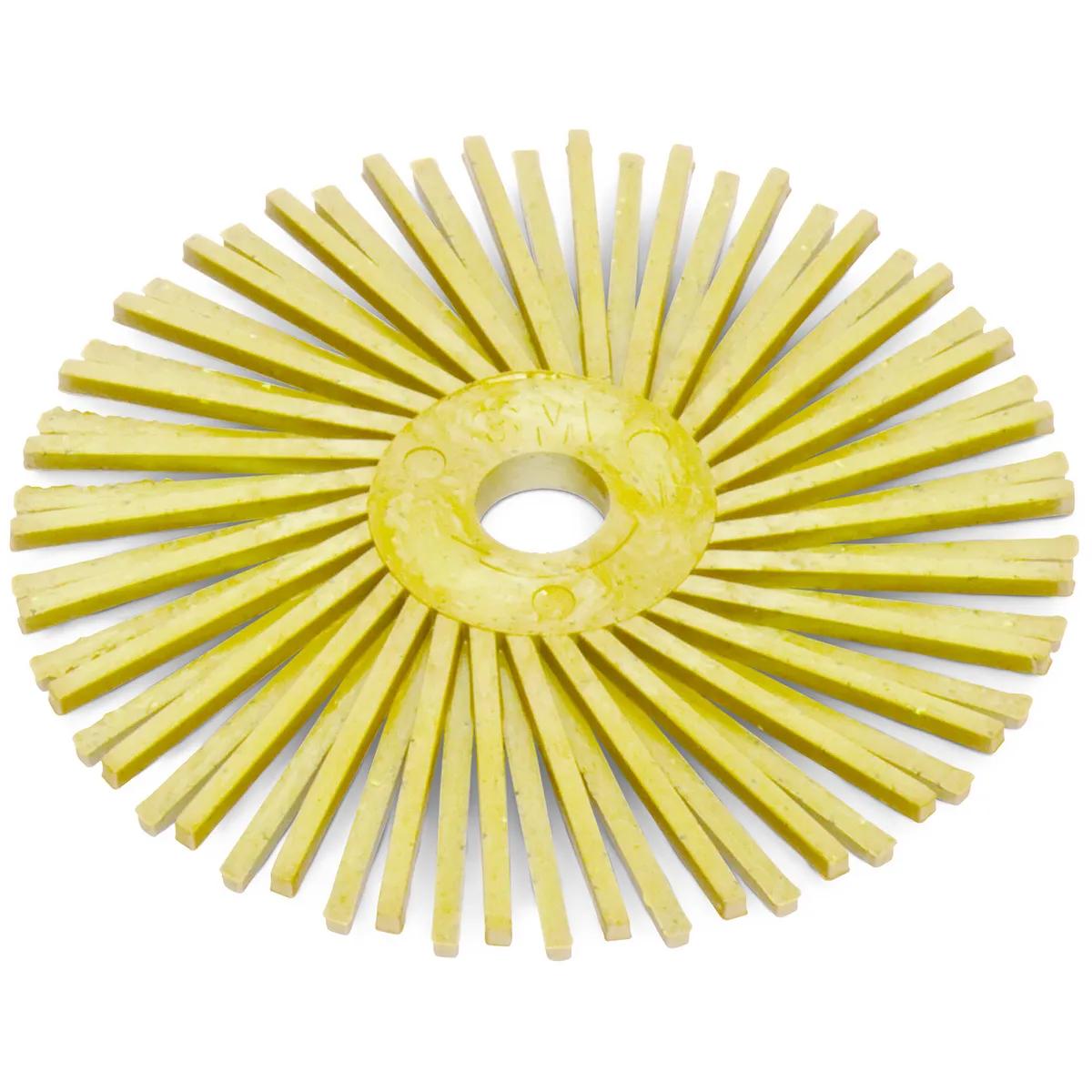 3" x 1/8" Medium 3M Yellow Radial Abrasive Bristle Disc