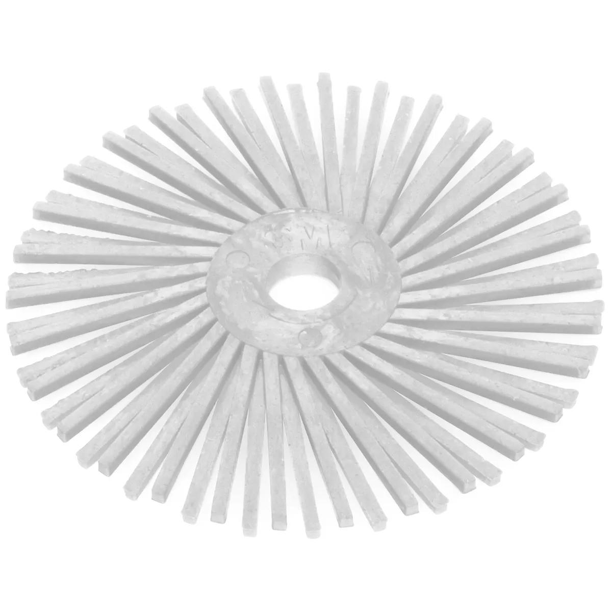 3" x 1/8" Fine 3M White Radial Abrasive Bristle Disc