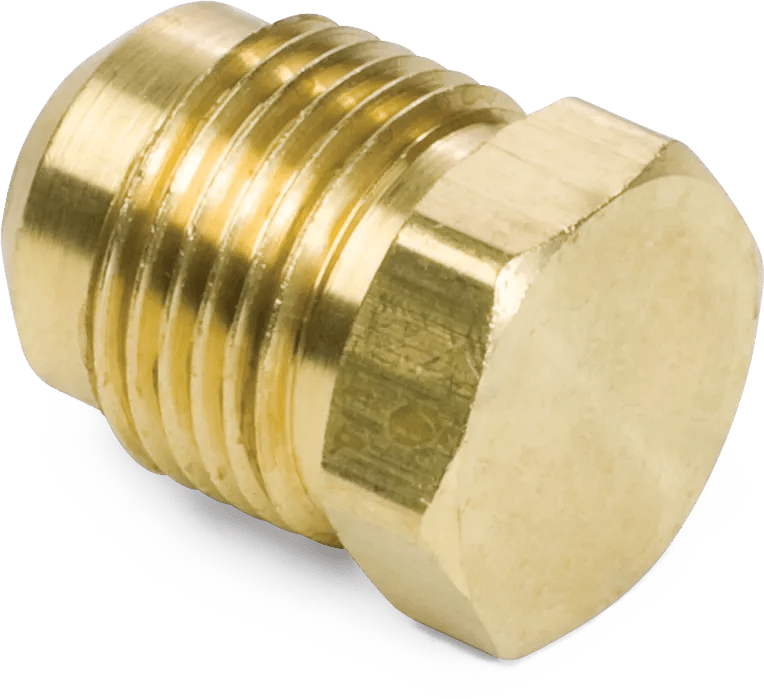 1/2" SAE 45° Flare Brass Plug - 5 Pack