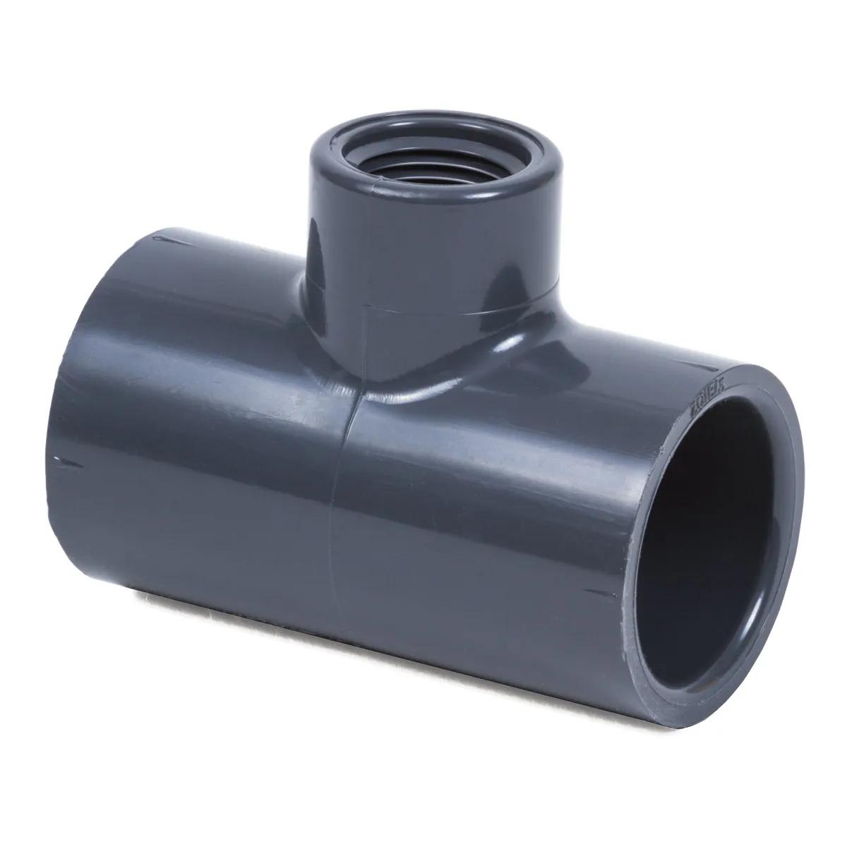 1" x 1/2" Schedule 80 PVC Reducing Tee - 5 Pack
