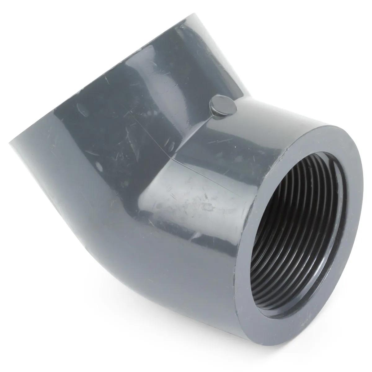 1-1/4" Schedule 80 PVC Threaded 45° Elbow - 2 Pack