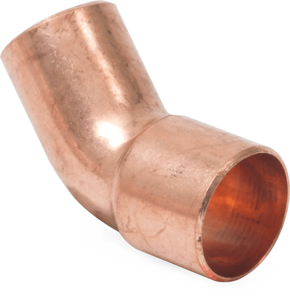 3/4" x 3/4" Fitting to Copper 45° Elbow