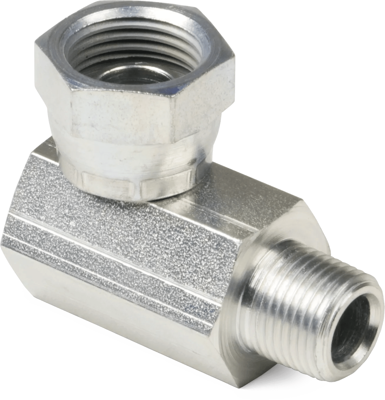 Steel Female NPSM Swivel to Male 90° Elbows
