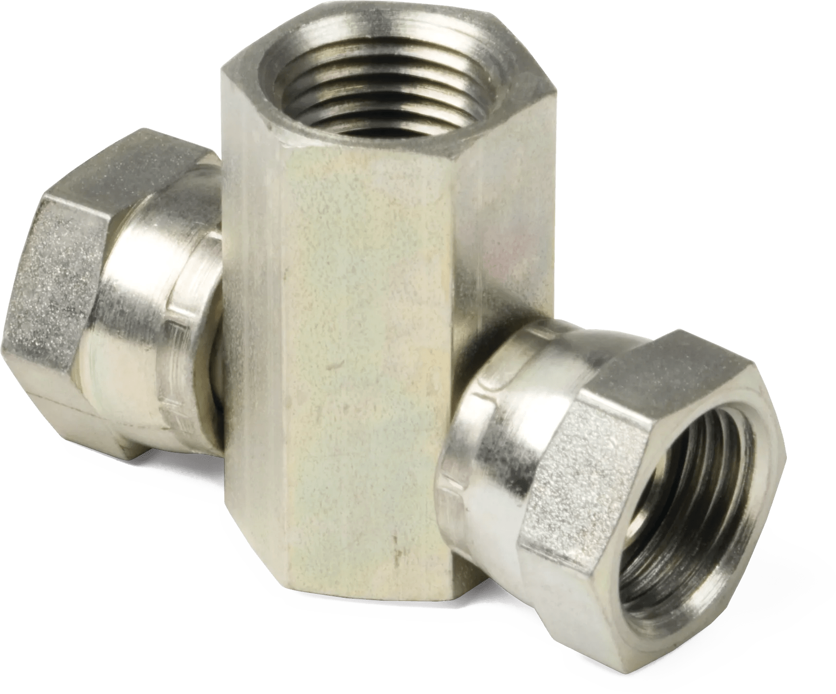 Steel Female NPSM Swivel to Branch Tees