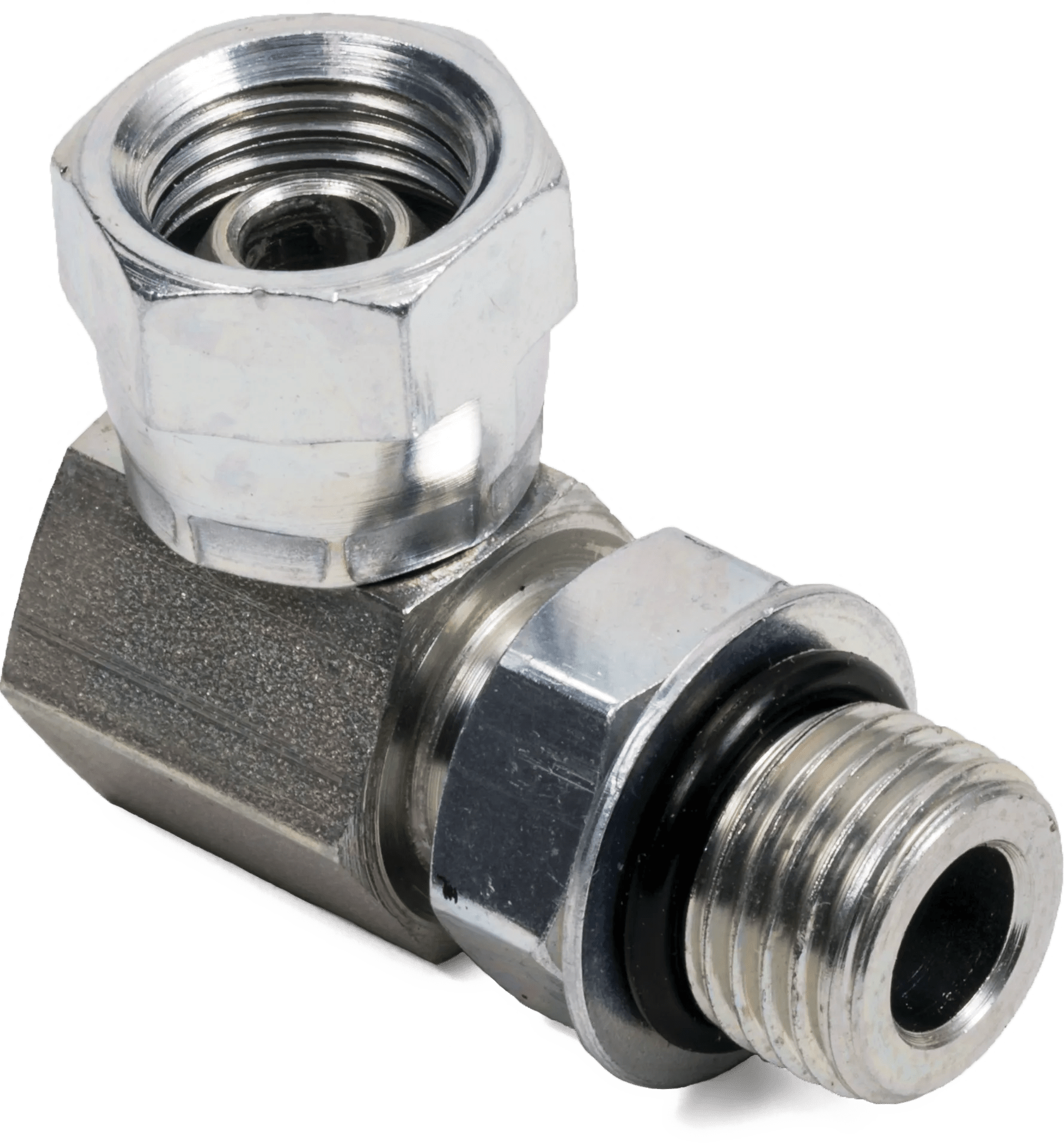 Steel Male Straight Thread O-Ring to Female NPSM Swivel 90° Elbows
