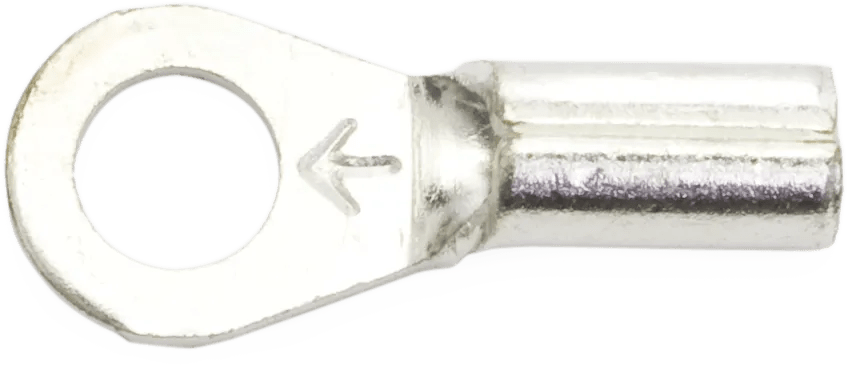 22 - 18 AWG Non-Insulated (#6 - #8) Ring Terminal - 100 Pack