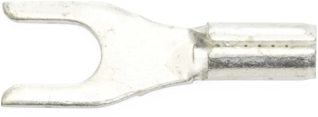 22 - 18 AWG Non-Insulated (#4 - #6) Spade Terminal - 50 Pack