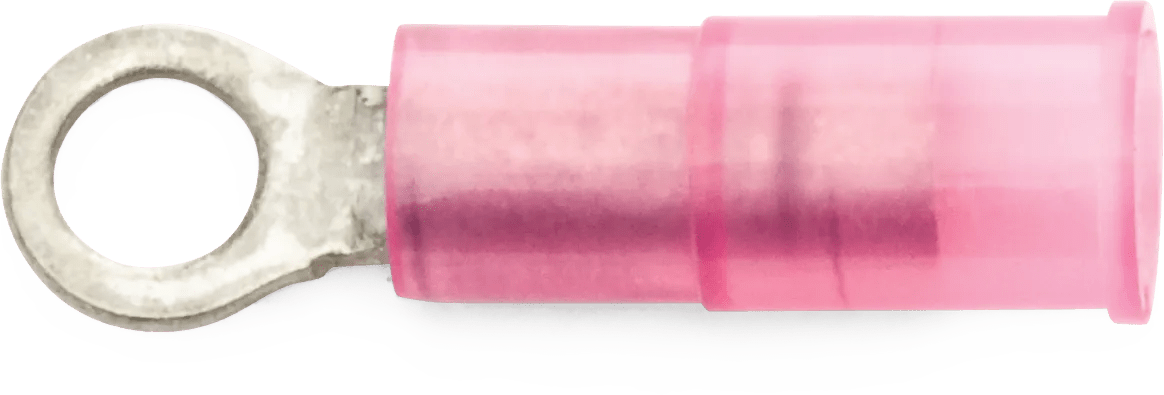 22 - 18 AWG Red Nylon Insulated Enduralon™ (#4 - #6) Ring Terminal - 50 Pack
