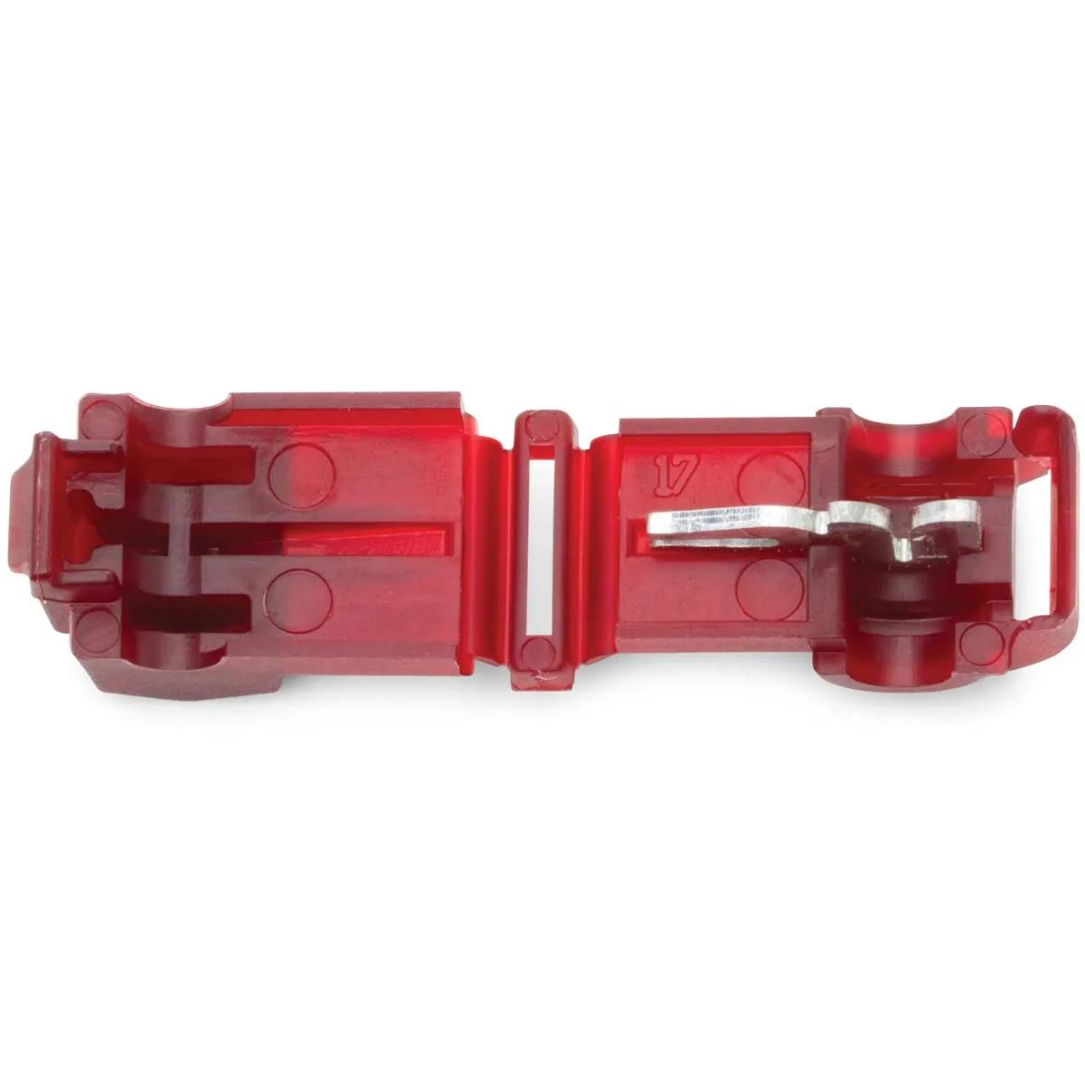 22 - 18 AWG Red Scotchlock Self-Stripping "T" Tap Connector - 50 Pack