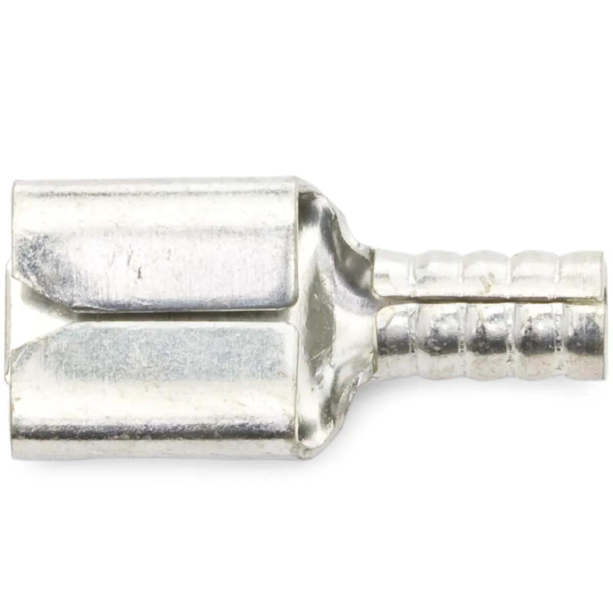 22 - 18 AWG Non-Insulated Female (1/4" Tab) Quick Slide Terminal - 50 Pack