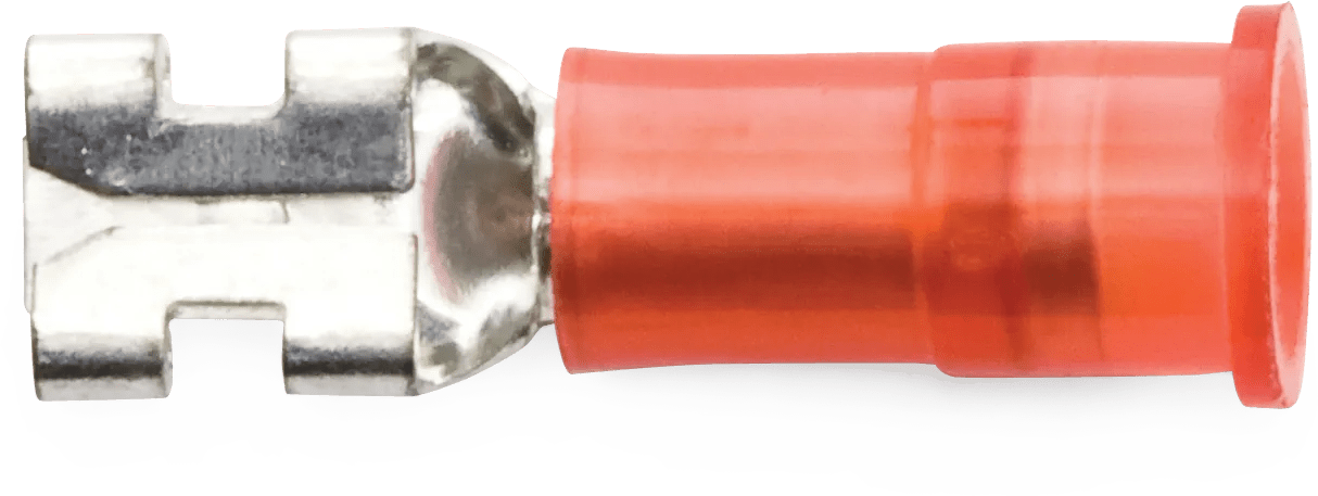 22 - 18 AWG Red Nylon Insulated Enduralon™ Standard Female (3/16" Tab) Quick Slide Terminal - 50 Pack