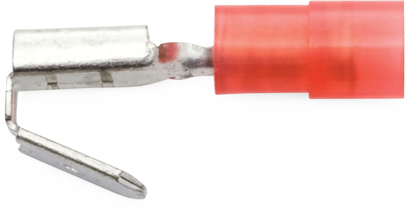 22 - 18 AWG Red Nylon Insulated Enduralon™ Multi-Stack (1/4" Tab) Terminal - 50 Pack