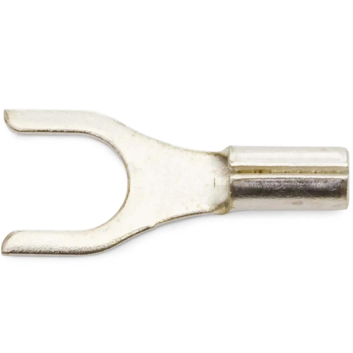 22 - 18 AWG Non-Insulated High-Temperature Heavy-Duty (#8 - #10) Spade Terminal - 50 Pack