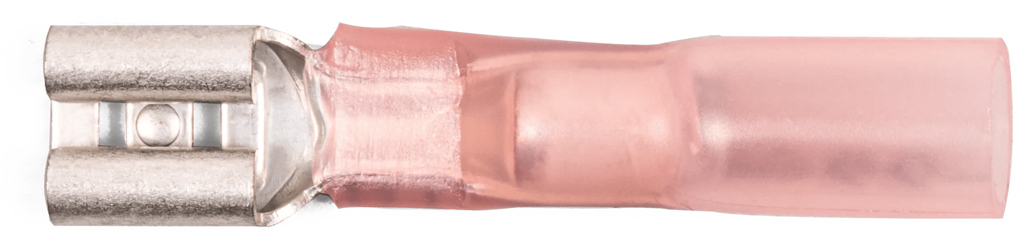 22 - 18 AWG Red Nylon Insulated SolderConn Self-Soldering Female (#12 - 1/4") Quick Slide Terminal - 25 Pack