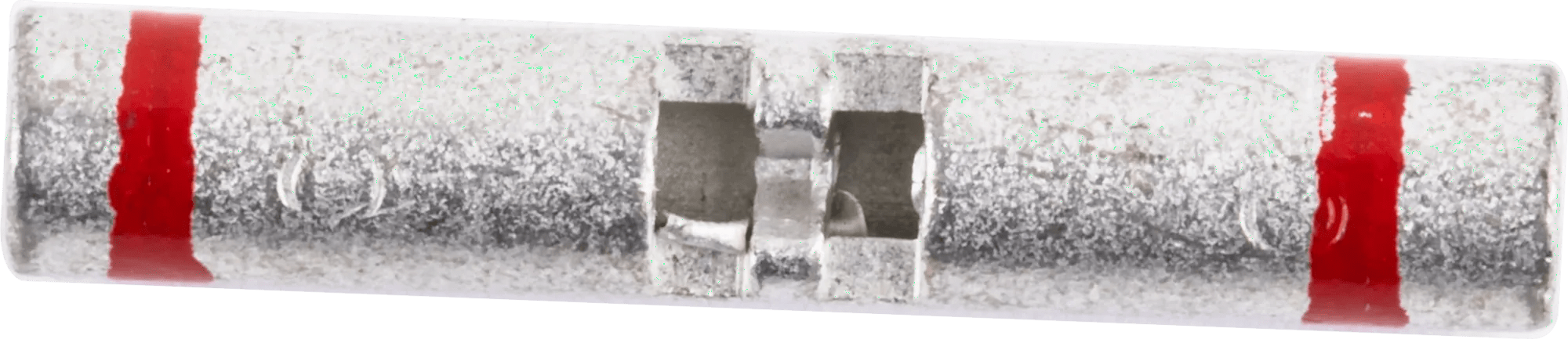 22 - 18 AWG Red Seamless Non-Insulated Butt Connector - 25 Pack