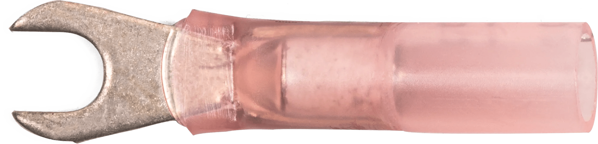 22 - 18 AWG Red Nylon Fully Insulated SolderConn Self-Soldering (#8 - #10) Spade Terminal - 25 Pack