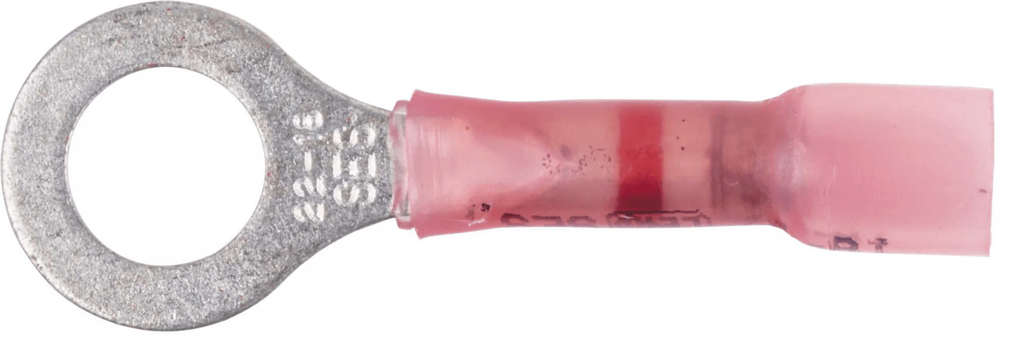 22 - 18 AWG Red Polyolefin Insulated Ultra-Link Crimp & Solder (1/4" - 5/16") Ring Terminal - 20 Pack