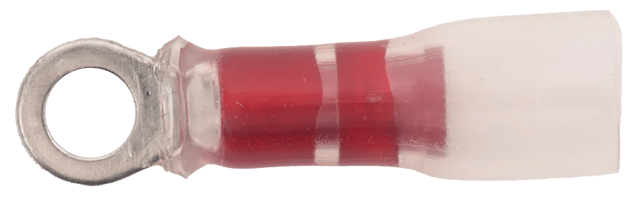 22 - 18 AWG Red Polyolefin Insulated Pro-Tech™ Extreme (#8 - #10) Ring Terminal - 25 Pack