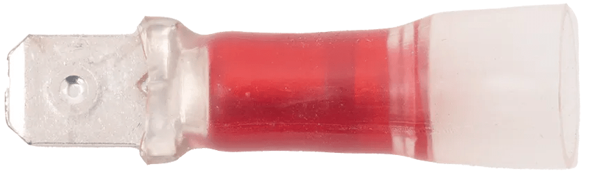 22 - 18 AWG Red Polyolefin Insulated Pro-Tech™ Extreme Male (1/4" Tab) Quick Slide Terminal - 25 Pack