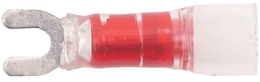 22 - 18 AWG Red Polyolefin Insulated Pro-Tech™ Extreme (#4 - #6) Spade Terminal - 25 Pack
