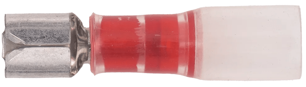 22 - 18 AWG Red Polyolefin Insulated Pro-Tech™ Extreme Female (1/4") Quick Slide Terminal - 25 Pack