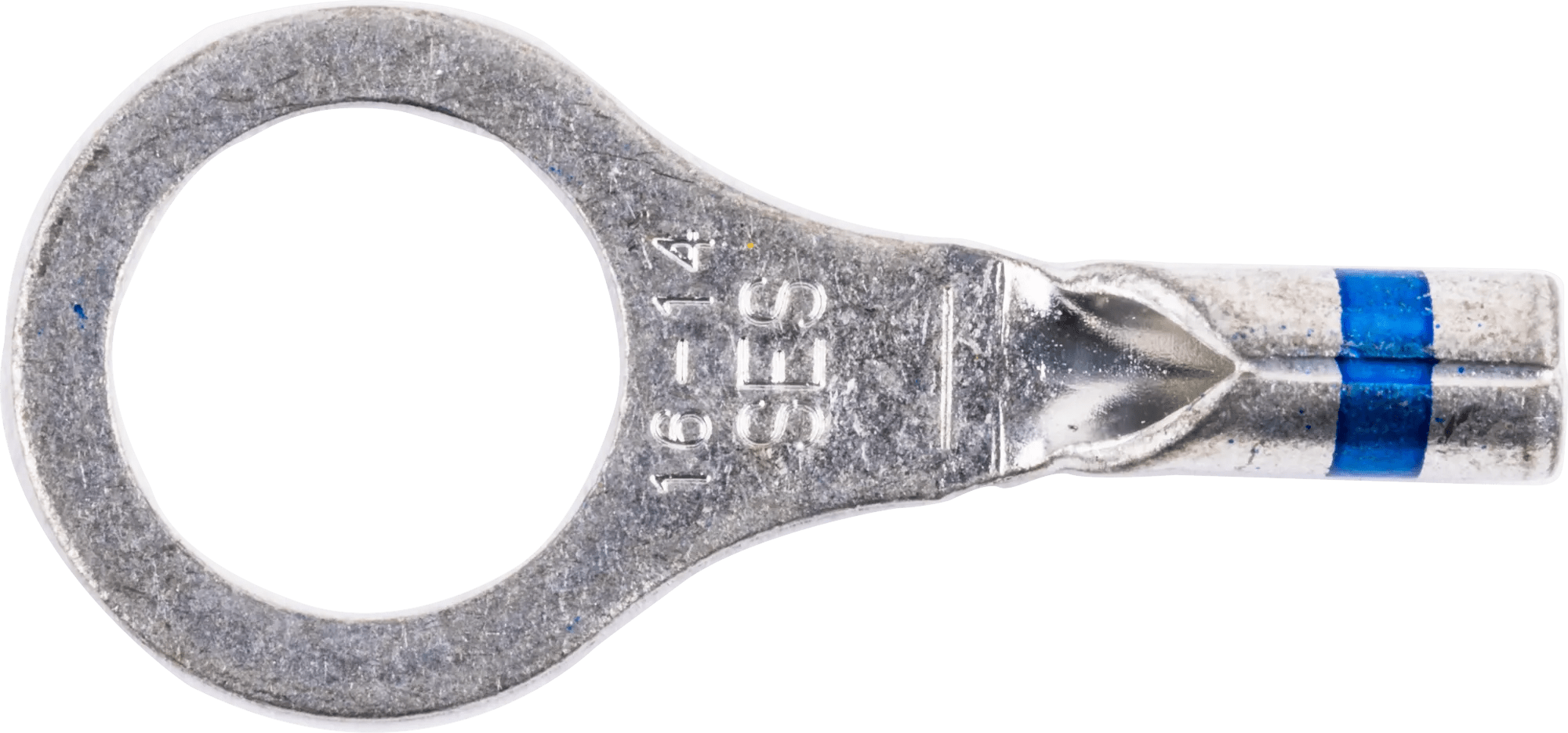 16 - 14 AWG Blue Non-Insulated (5/16" - 3/8") Ring Terminal - 25 Pack