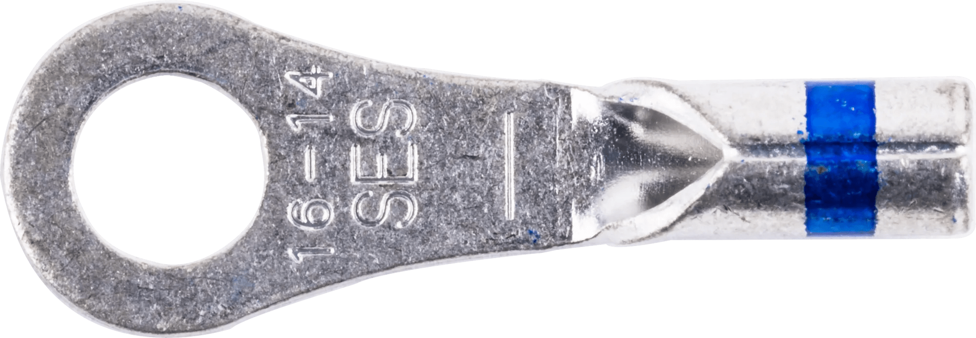 16 - 14 AWG Blue Non-Insulated (#8 - #10) Ring Terminal - 25 Pack