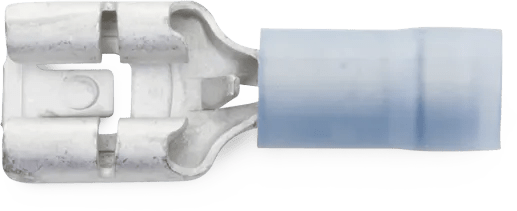 16 - 14 AWG Blue Partially Insulated Nylon Enduralon™ (1/4" Tab) Quick-Connect Female Terminal - 50 Pack