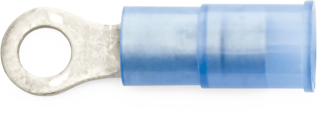 16 - 14 AWG Blue Nylon Insulated Enduralon™ (#4 - #6) Ring Terminal - 50 Pack