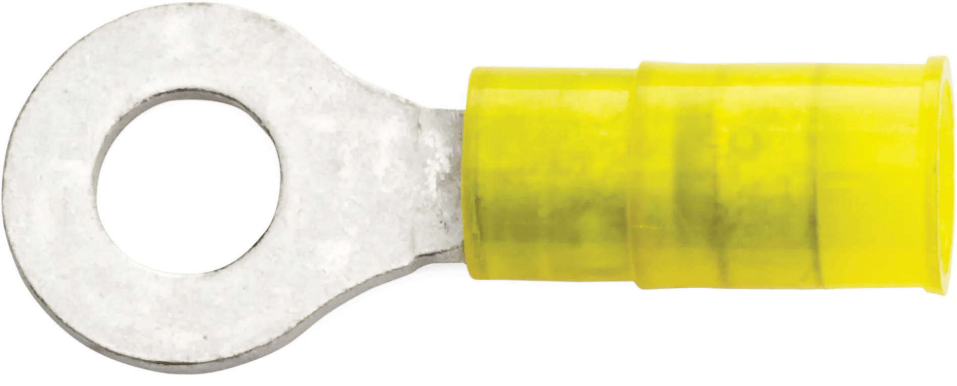 16 -14 AWG Yellow Nylon Insulated Enduralon™ (#12 - 1/4") Heavy Duty Ring Terminal - 50 Pack