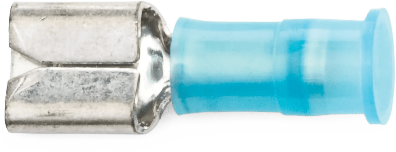 16 - 14 AWG Blue Nylon Insulated Enduralon™ Standard Female (1/4" Tab) Quick Slide Terminal - 50 Pack