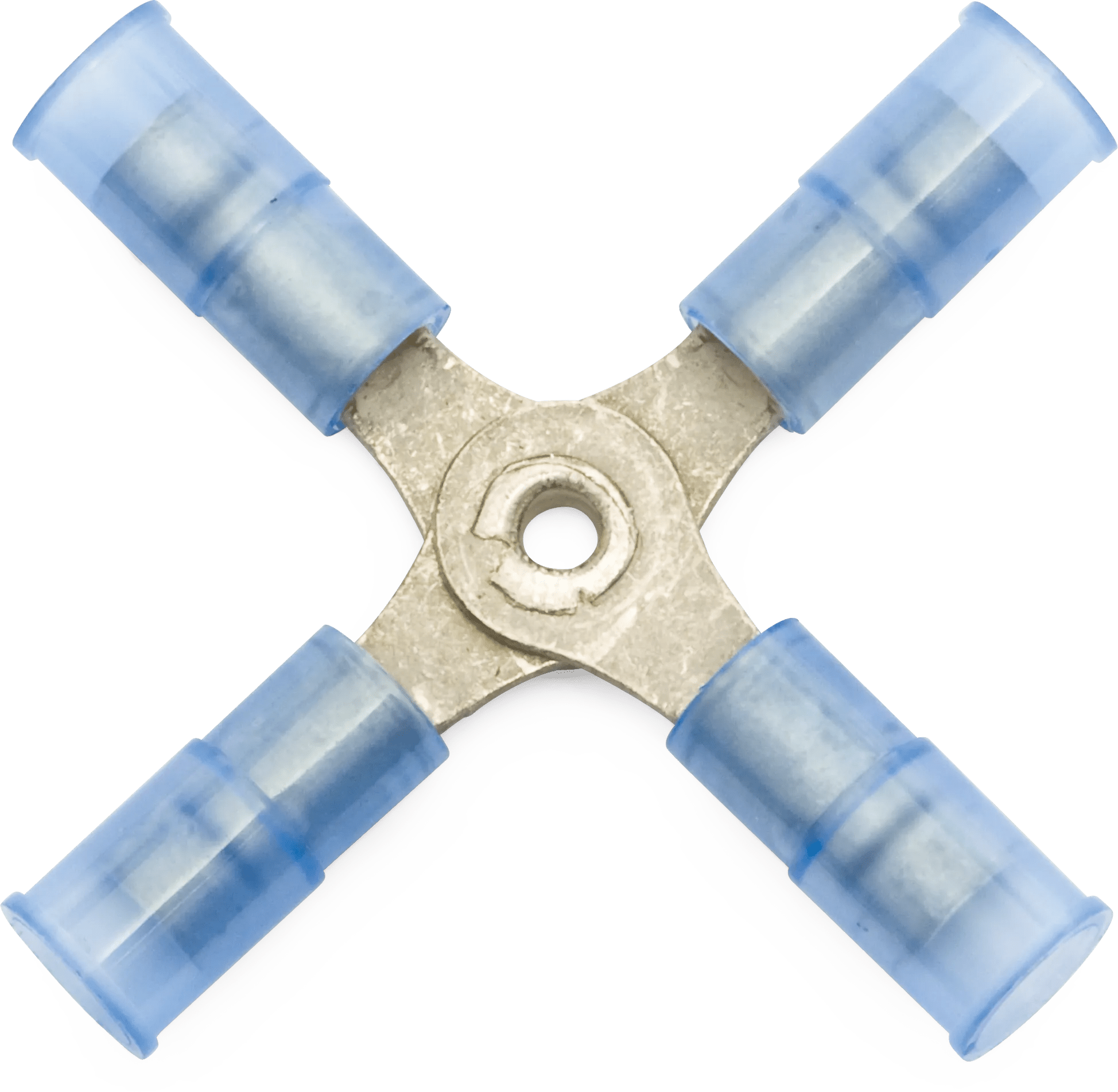 16 - 14 AWG Blue Nylon Insulated Enduralon™ 4-Way Connectors - 25 Pack