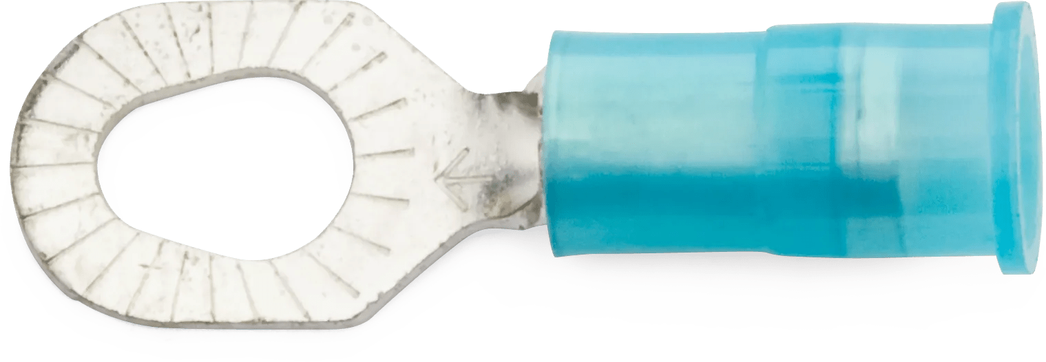 16 - 14 AWG Blue Nylon Insulated Enduralon™ Multi-Stud (#6 - #8 - #10) Ring Terminal - 50 Pack