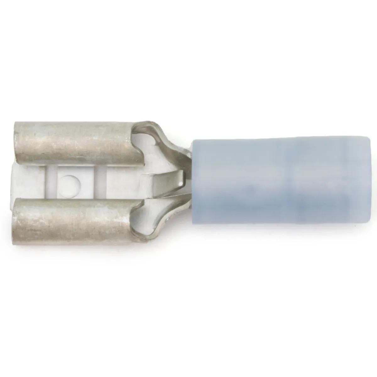 16 - 14 AWG Blue Nylon Insulated Enduralon™ Special Female (1/4" Tab) Quick Slide Terminal - 50 Pack