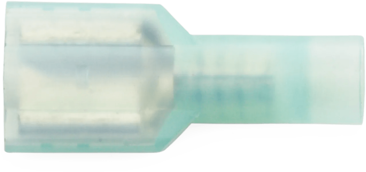16 - 14 AWG Blue Nylon Fully Insulated Enduralon™ Standard Female (1/4" Tab) Quick Slide Terminal - 50 Pack