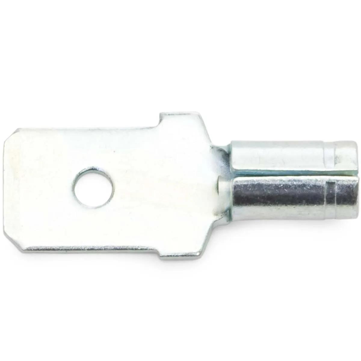 16 - 14 AWG Non-Insulated Male (1/4" Tab) Quick Slide Terminal - 50 Pack