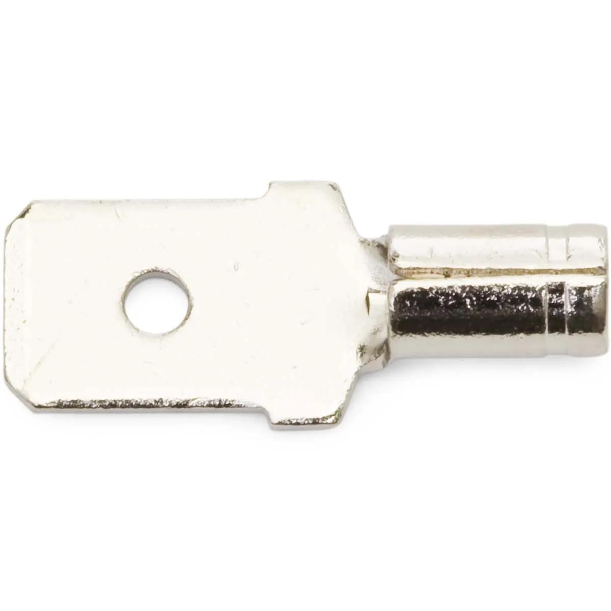 16 - 14 AWG Non-Insulated High-Temperature Heavy-Duty Male (1/4") Quick Slide Terminal - 50 Pack
