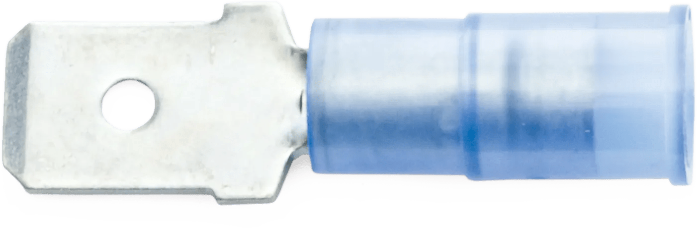 16 - 14 AWG Blue Nylon Insulated Enduralon™ Male (1/4" Tab) Quick Slide Terminal - 50 Pack