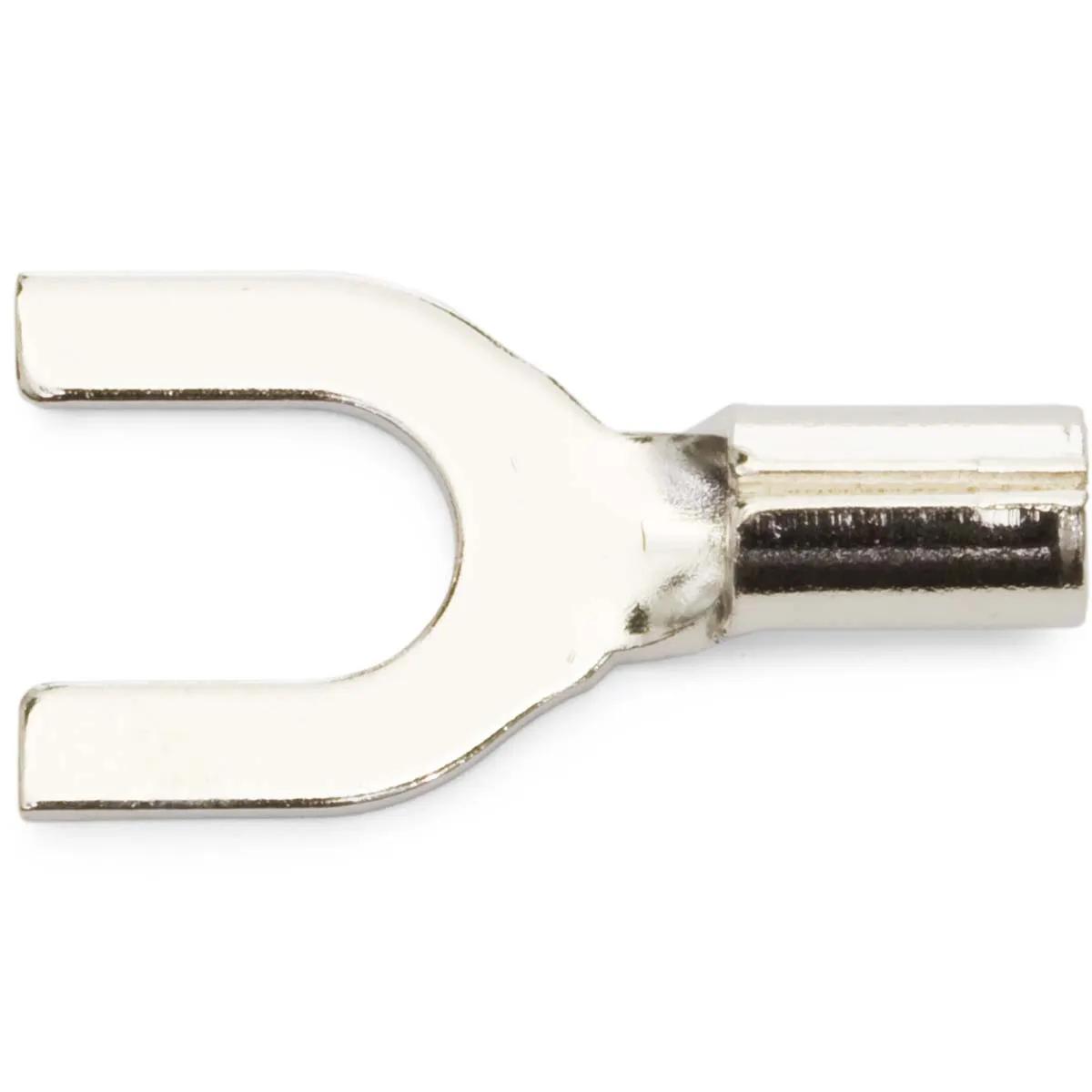16 - 14 AWG Non-Insulated High-Temperature Heavy-Duty (#8 - #10) Spade Terminal - 50 Pack