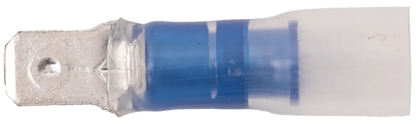 16 - 14 AWG Blue Polyolefin Pro-Tech™ Extreme (1/4" Tab) Male Quick Slide Terminal - 25 Pack